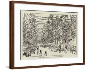 The Bride's Procession in St James's Street-null-Framed Giclee Print