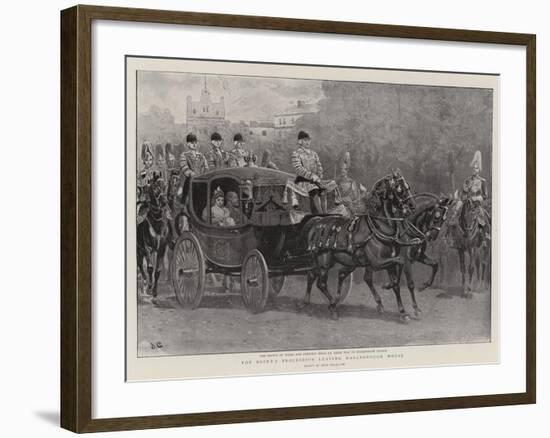 The Bride's Procession Leaving Marlborough House-John Charlton-Framed Giclee Print