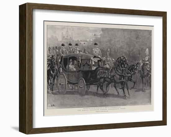 The Bride's Procession Leaving Marlborough House-John Charlton-Framed Giclee Print