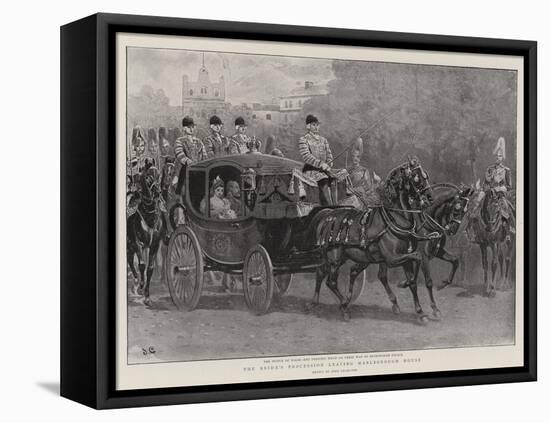 The Bride's Procession Leaving Marlborough House-John Charlton-Framed Stretched Canvas