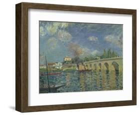 The Bridge, 1871-Alfred Sisley-Framed Giclee Print