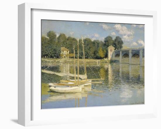 The Bridge, 1874-Claude Monet-Framed Giclee Print