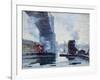 The Bridge, 1914 (Oil on Canvas)-Jonas Lie-Framed Giclee Print