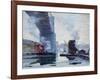 The Bridge, 1914 (Oil on Canvas)-Jonas Lie-Framed Giclee Print