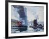 The Bridge, 1914 (Oil on Canvas)-Jonas Lie-Framed Giclee Print