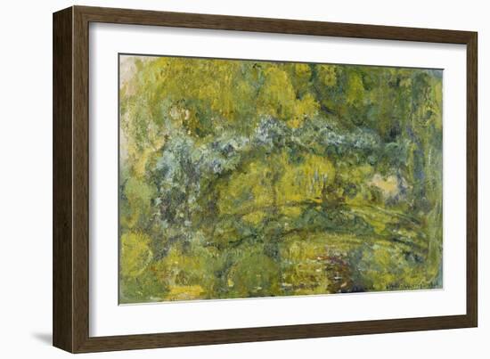 The Bridge across the Lily Pond (Le Passerelle Sur Le Bassin Aux Nymphéas), 1919-Claude Monet-Framed Giclee Print