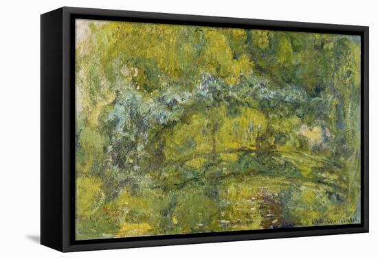 The Bridge across the Lily Pond (Le Passerelle Sur Le Bassin Aux Nymphéas), 1919-Claude Monet-Framed Stretched Canvas