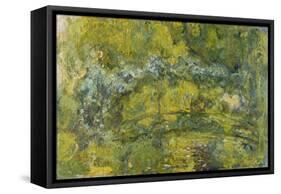 The Bridge across the Lily Pond (Le Passerelle Sur Le Bassin Aux Nymphéas), 1919-Claude Monet-Framed Stretched Canvas