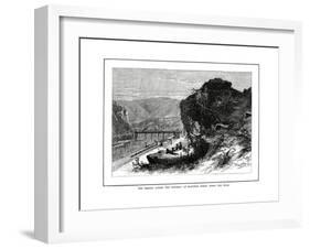 The Bridge across the Potomac at Harper's Ferry, West Virginia, USA, 1877-null-Framed Giclee Print