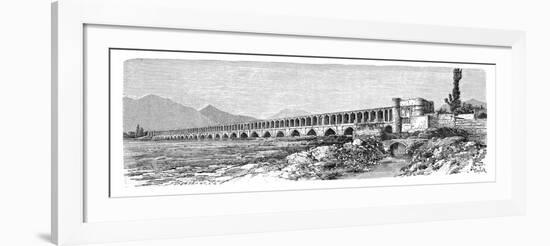 The Bridge across the Zendeh-Rud, Isfahan, Iran, 1895-null-Framed Giclee Print