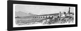 The Bridge across the Zendeh-Rud, Isfahan, Iran, 1895-null-Framed Giclee Print