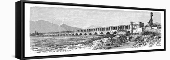 The Bridge across the Zendeh-Rud, Isfahan, Iran, 1895-null-Framed Stretched Canvas