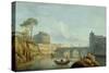 The Bridge and Castle Sant'Angelo, 1745-Claude Joseph Vernet-Stretched Canvas