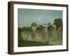 The Bridge at Ambrussum-Gustave Courbet-Framed Giclee Print