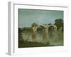 The Bridge at Ambrussum-Gustave Courbet-Framed Giclee Print