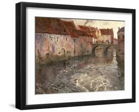 The Bridge at Antwerp (Or Oudenard), 1902-Fritz Thaulow-Framed Giclee Print