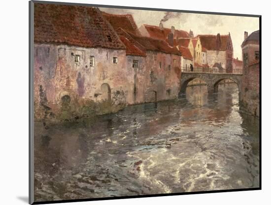 The Bridge at Antwerp (Or Oudenard), 1902-Fritz Thaulow-Mounted Giclee Print