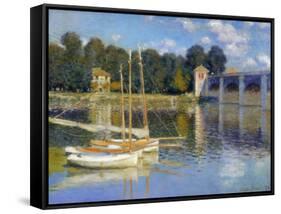 The Bridge at Argenteuil, 1874-Claude Monet-Framed Stretched Canvas