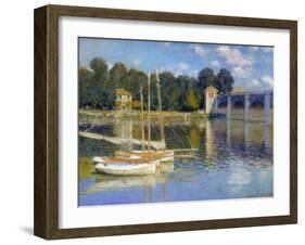 The Bridge at Argenteuil, 1874-Claude Monet-Framed Giclee Print