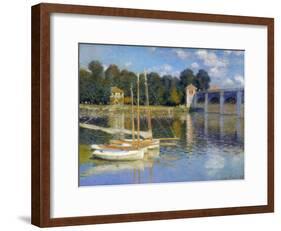 The Bridge at Argenteuil, 1874-Claude Monet-Framed Giclee Print