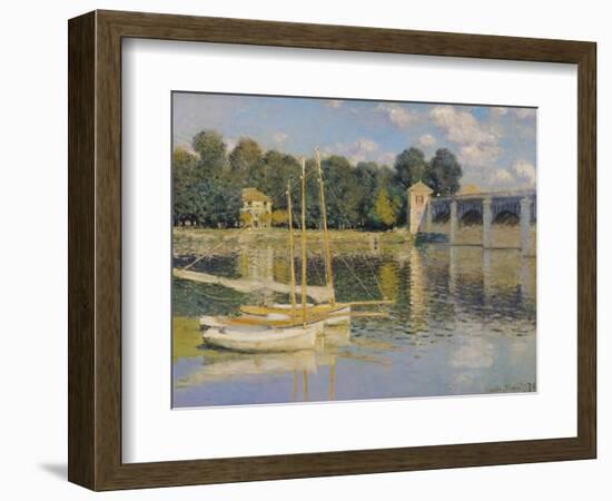 The Bridge at Argenteuil, 1874-Claude Monet-Framed Premium Giclee Print