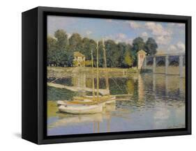 The Bridge at Argenteuil, 1874-Claude Monet-Framed Stretched Canvas