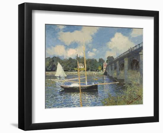 The Bridge at Argenteuil, 1874-Claude Monet-Framed Giclee Print