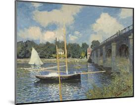 The Bridge at Argenteuil, 1874-Claude Monet-Mounted Giclee Print