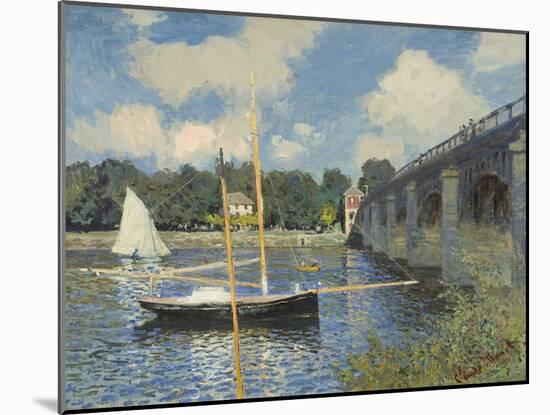 The Bridge at Argenteuil, 1874-Claude Monet-Mounted Giclee Print