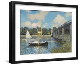 The Bridge at Argenteuil, 1874-Claude Monet-Framed Art Print