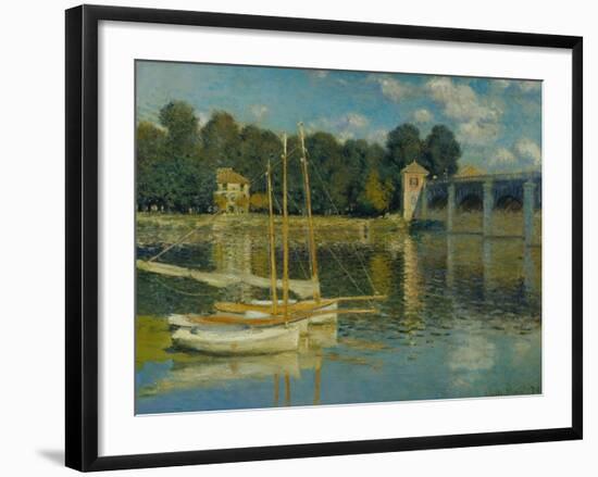 The Bridge at Argenteuil, 1874-Claude Monet-Framed Giclee Print