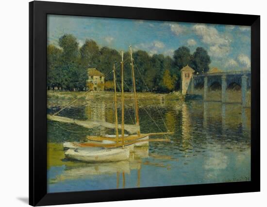 The Bridge at Argenteuil, 1874-Claude Monet-Framed Giclee Print