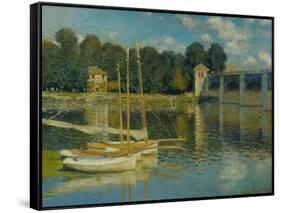 The Bridge at Argenteuil, 1874-Claude Monet-Framed Stretched Canvas