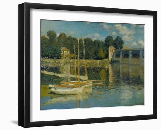 The Bridge at Argenteuil, 1874-Claude Monet-Framed Giclee Print