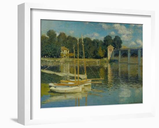 The Bridge at Argenteuil, 1874-Claude Monet-Framed Giclee Print