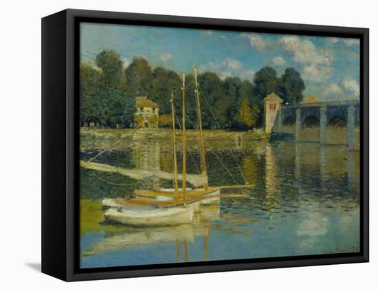 The Bridge at Argenteuil, 1874-Claude Monet-Framed Stretched Canvas