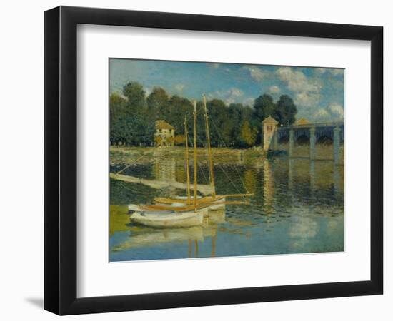 The Bridge at Argenteuil, 1874-Claude Monet-Framed Premium Giclee Print