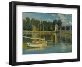 The Bridge at Argenteuil, 1874-Claude Monet-Framed Premium Giclee Print