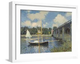 The Bridge at Argenteuil, 1874-Claude Monet-Framed Giclee Print