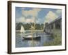 The Bridge at Argenteuil, 1874-Claude Monet-Framed Giclee Print