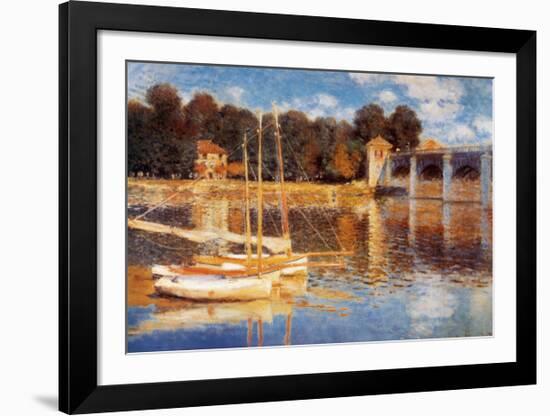 The Bridge at Argenteuil-Claude Monet-Framed Art Print