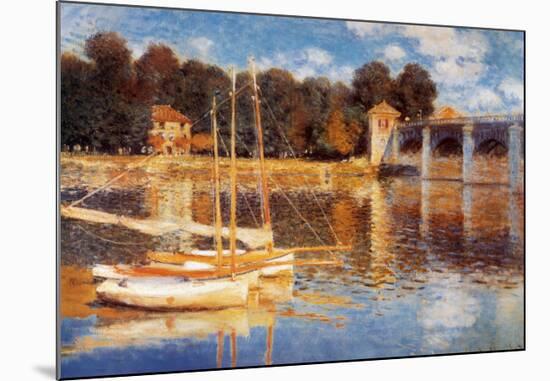 The Bridge at Argenteuil-Claude Monet-Mounted Art Print