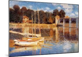 The Bridge at Argenteuil-Claude Monet-Mounted Art Print