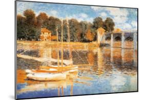 The Bridge at Argenteuil-Claude Monet-Mounted Art Print