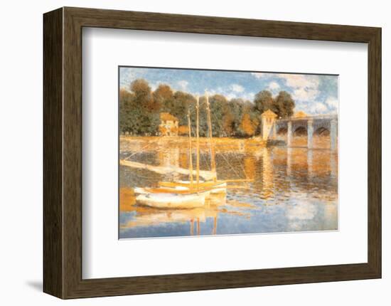 The Bridge at Argenteuil-Claude Monet-Framed Art Print