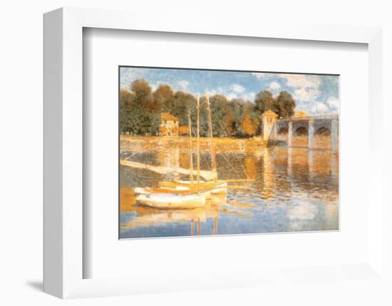 The Bridge at Argenteuil-Claude Monet-Framed Art Print