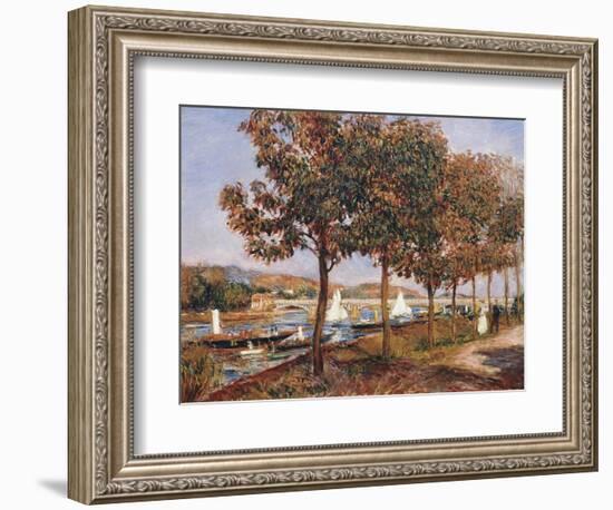 The Bridge at Argenteuil-Pierre-Auguste Renoir-Framed Giclee Print