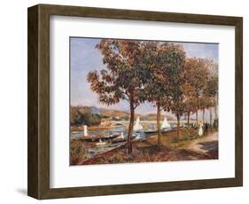 The Bridge at Argenteuil-Pierre-Auguste Renoir-Framed Giclee Print