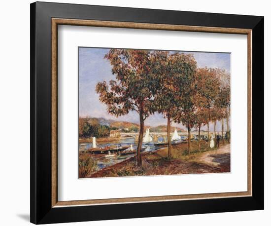 The Bridge at Argenteuil-Pierre-Auguste Renoir-Framed Giclee Print