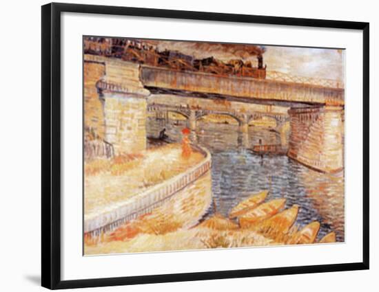 The Bridge at Asnieres-Vincent van Gogh-Framed Art Print